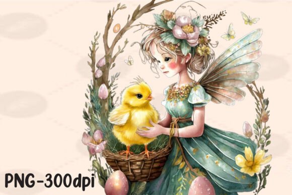 Download Easter Fairy with Chick Sublimation - Premium Bundle