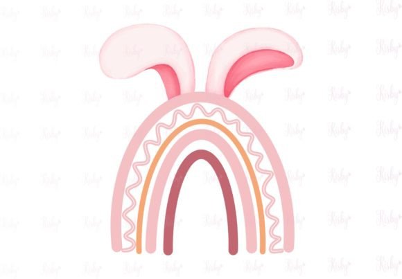 Download Easter Rainbow Bunny Ears Clipart. - Premium Resources