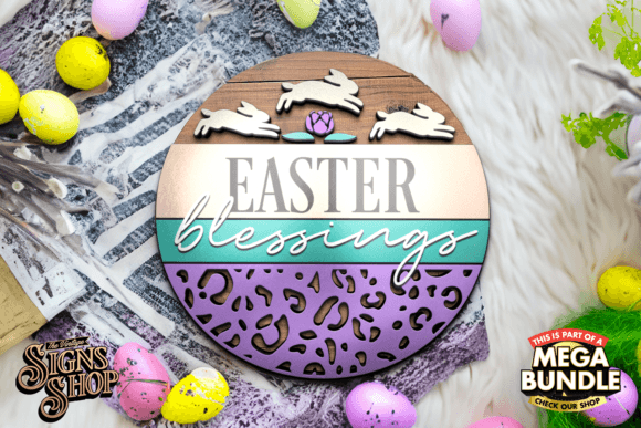 Download Easter Blessings | SVG Easter Round Sig - Premium Resources