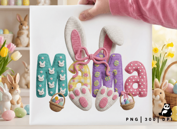 Download Faux Crochet Mama Easter Bunny Png - Premium Resources