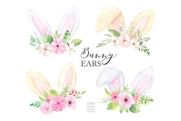 Download Watercolor Easter Bunny Ears Clipart - Premium Resources